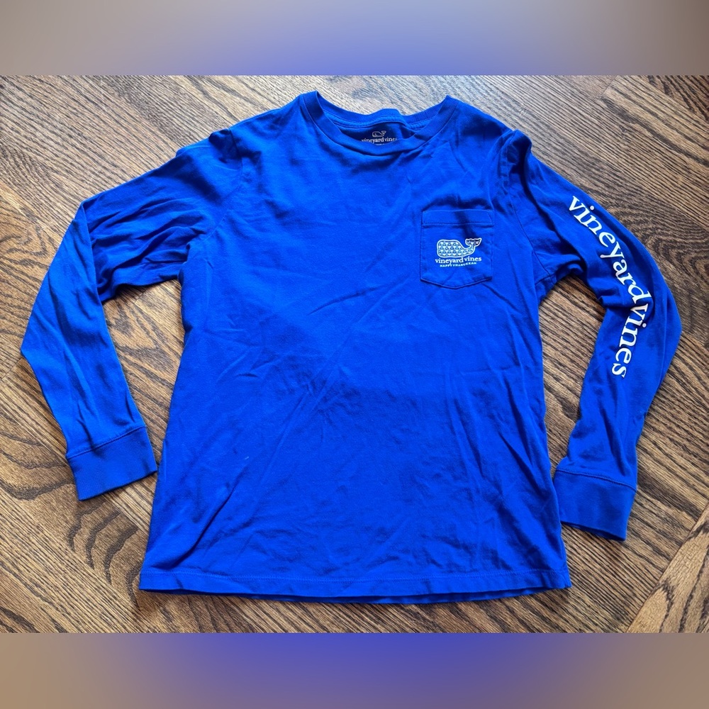 Vineyard Vines Boys’ Hanukkah Whale Long-Sleeve Pocket Tee